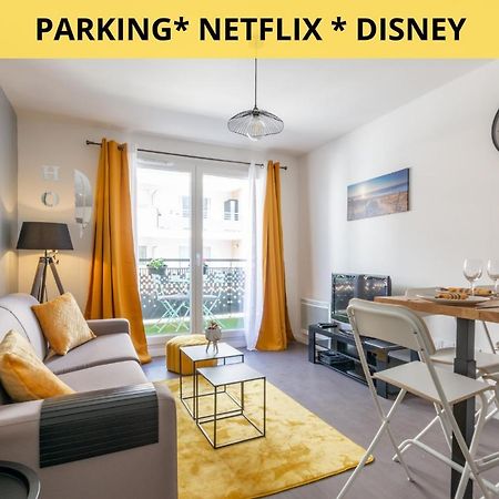 The Sunshine- Appart Cosy Proche Paris-Disney Avec Parking Prive Dans Residence Meaux Luaran gambar