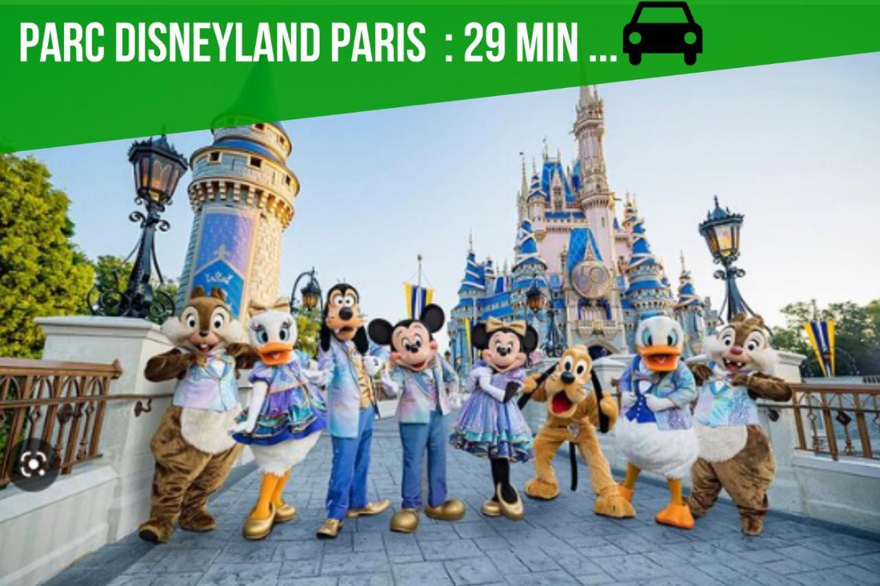 The Sunshine- Appart Cosy Proche Paris-Disney Avec Parking Prive Dans Residence Meaux Luaran gambar