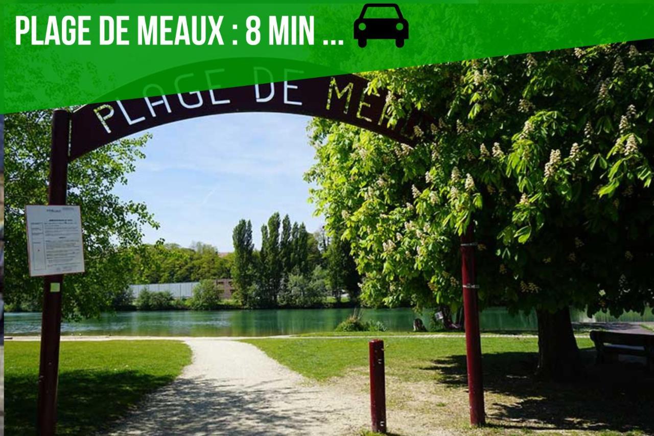 The Sunshine- Appart Cosy Proche Paris-Disney Avec Parking Prive Dans Residence Meaux Luaran gambar