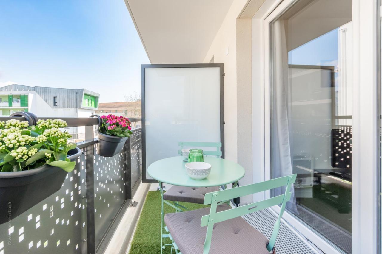 The Sunshine- Appart Cosy Proche Paris-Disney Avec Parking Prive Dans Residence Meaux Luaran gambar