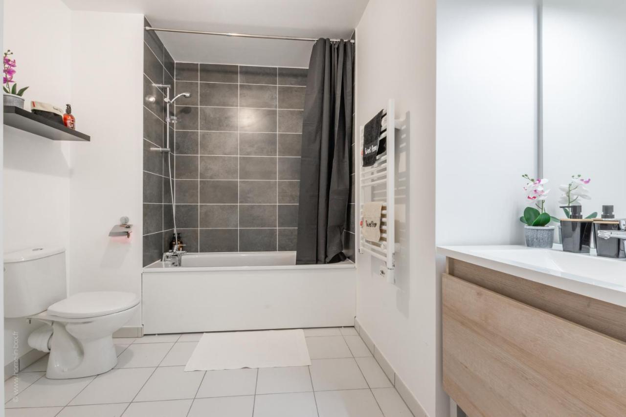 The Sunshine- Appart Cosy Proche Paris-Disney Avec Parking Prive Dans Residence Meaux Luaran gambar
