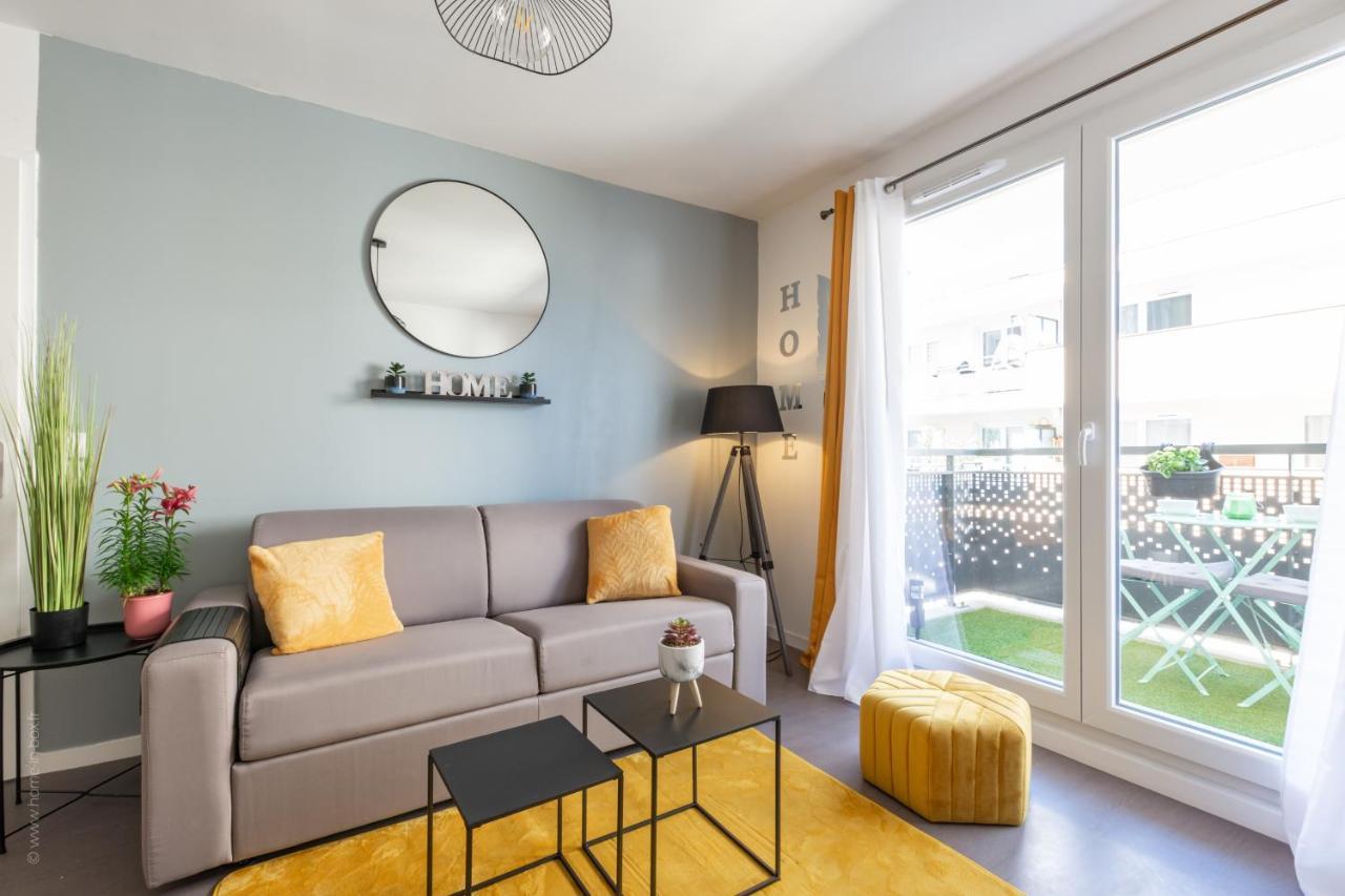 The Sunshine- Appart Cosy Proche Paris-Disney Avec Parking Prive Dans Residence Meaux Luaran gambar
